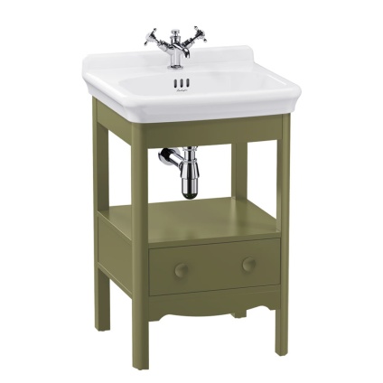 Burlington Guild 560mm Carlyle Green Furniture Wash Stand & Basin